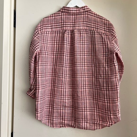 Joie Lidelle Linen Plaid Button Down - Picture 6 of 7